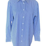 Equipment  - Blue & White Gingham Button-Down Blouse Sz XS Photo 0