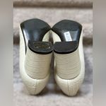 AGL Croc Embossed Off White Block Heel Leather Pumps Women’s 7 Formal Elegant Photo 14