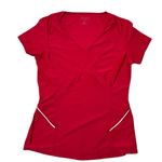 Athleta activewear v-neck fitted short sleeve athletic performance top small Photo 0