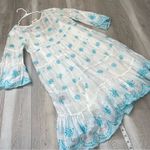 Meena Mahal Dress embroidered tiered sheer mini womens White medium indian party Photo 4