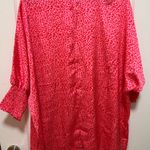 Women's Pink Leopard Print Top Size L Photo 2