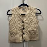 RE/DONE Ivory 50's Cardigan Vest Size Medium $350 Photo 1