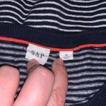 Gap  Navy Blue & White Striped Embroidered Hello Sweater Size‎ M Photo 3