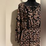Knox Rose EUC  Black and Pink Glitter Floral Sheer Long Dress size small Photo 1