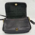 Coach ‎ Crossbody Bag Black Leather Turnlock Closure Vintage Small Purse Photo 4