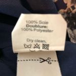 Madewell Silk Blue Shirtdress Newsprint Floral Above Knee Button Dress size 8 Photo 12