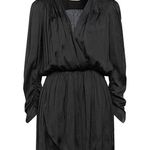 Zadig & Voltaire  Reveal Satin Black Long Sleeve Mini Dress Size XS Photo 4