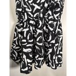 GILLI One Shoulder Black and White Ruffle Cinch Waist Top Quiet Luxury Large Photo 2