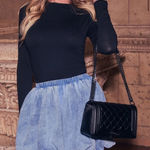 VICI Denim Bubble Skirt Size Large Photo 0