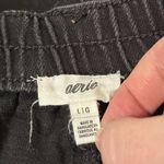 Aerie Black Stretch waistband Soft Denim Ripped distressed black Shorts size L Photo 10
