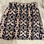 Ezra | Peach Orange White & Black Aztec Printed Skirt Size Large Photo 6