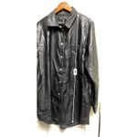 Bagatelle 035-010  Collection Womens XL Black Faux Leather‎ Shacket Shirt Jacket Photo 3