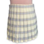 No Boundaries  Yellow Black Plaid Pleated Tennis Prep Mini Skirt NWT Large Photo 1