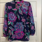 Alice & Trixie  bright floral silk blouse medium Photo 3