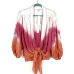Young Fabulous and Broke NWT Carmen Ombre Tie Dye Tie Front Top Small Boho Beach Photo 0