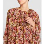 NWT DǑEN Women's Pink Floral Idette Tiered Ruffle Silk Photo 14