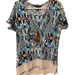 French Laundry  crochet hem top attached necklace NWT‎ small Photo 0