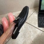 Steve Madden Kalista Black Quilted Chain Embellished Loafer Mules Sz 7M used 1x Photo 2