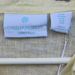 Cynthia Rowley  Size Medium Linen Pearl Button Down Women’s Crop Shirt Photo 1