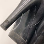 Nine West Black Leather Heeled Boots with Gold Hardware Size 10 Photo 10