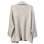 MM Lafleur Open Cardigan Sweater M/L Beige 100% Merino Wool Oversized Shawl Size L Photo 1