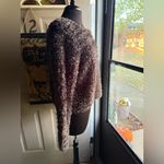 Vintage 90s Spiegel silver metallic fuzzy bouclé sweater, size large Photo 2