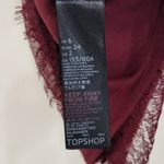 Topshop Spaghetti Strap Sheer Lace Floral Slip Dress Back Zip Burgundy Size 2 Photo 6