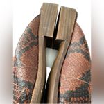 Madewell The Frances Loafer Mule in Snake Embossed Leather Brown Black Sz 7.5 Photo 8