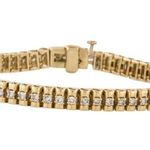 14K 2.48ctw Diamond Link Bracelet Gold Photo 6