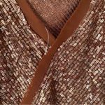 Free People NWOTS Shimmer & Shine Brown Sequin Bodysuit Top size large Photo 10