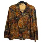 Notations  Paisly Print Zip Jacket Size Medium Photo 0