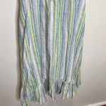 Gul‎ Hurgel Pastel Multicolored Striped Linen Midi Dress XS Pink Photo 2
