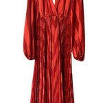 Alexis  Salomo V-neck Geo Striped Pleated Maxi Dress Photo 6