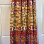 Vintage 70’s Alex Coleman California Button Front MIDI Mandala Skirt Pink Photo 1