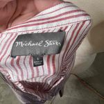 Michael Stars  Red‎ White Striped Tie Front Long Sleeve Blouse Size Small Photo 3