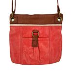 The Sak  Kendra Vintage Coral Brown Leather Crossbody Bag Adjustable Strap Photo 1