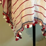 Lovestitch  lightweight pompom trim one size poncho swim cover up Photo 2