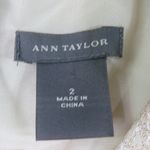 Ann Taylor Ivory Metallic Floral Jacquard Print Sleeveless A-Line Halter Dress 2 Photo 6