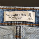 Abercrombie & Fitch 90s Slim Straight Women's Jeans Size 14 Short A&F Denim Photo 5
