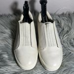 Vince Cantara Ribbed Elastic Panel White Slip On Cream Leather Sneakers Size 7M Photo 3