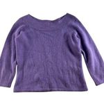 Rafaella Vtg  Medium M Sweater Angora Lambs Wool Blend Purple 3/4 Sleeve Women’s Photo 0