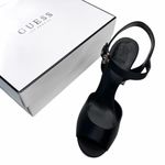 Guess new ☀︎︎ Glitter Heel Heeled Ankle Wrap Sandals ☀︎︎ Peep Toe ☀︎Black 9.5M Photo 4