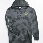 Jasmine Empyre Rose Skull Black Tie Dye Hoodie XS Photo 5