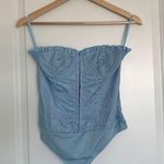 Majorelle Baby Blue Corset Bodysuit Photo 0