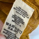 Free People Beaumont Mews Golden Boho Peasant Cotton Crop Top Mustard Size XS Photo 9