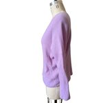 Maje  Madina Ribbed V-Neck Cashmere Sweater in Lilac Purple Size 2/ Medium Photo 1