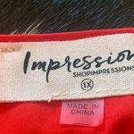 Impressions  Red Sequins Oversized Shirt Photo 2