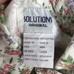 Vintage 90s Solutions Floral Western Shirt White Pink Purple Long Sleeve Button Size L Photo 6