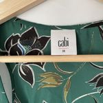 CAbi green floral lightweight sleeveless dress women size medium summery design Photo 2