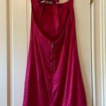 NBD  Revolve Hot Pink Satin Halter Neck Mini Bodycon Dress Size Small Photo 1